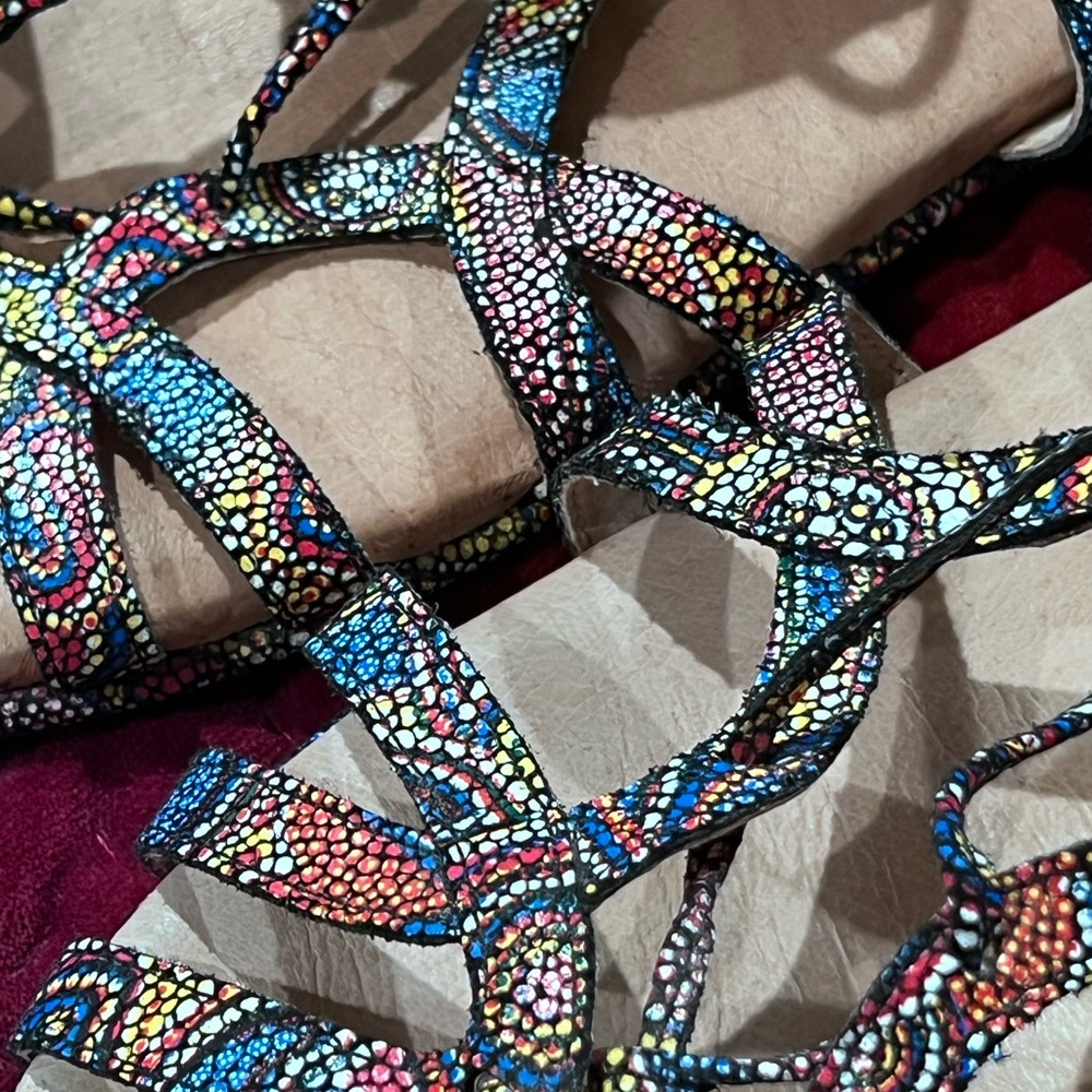 Gentle Souls by Kenneth Cole ‘Break My Heart’ Multicolor Strappy Women's Sandals - Picture 2 of 3